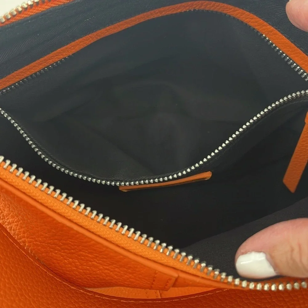 NEW & OTHER STORIES Soft Leather‎ Crossbody Shoulder Bag Orange